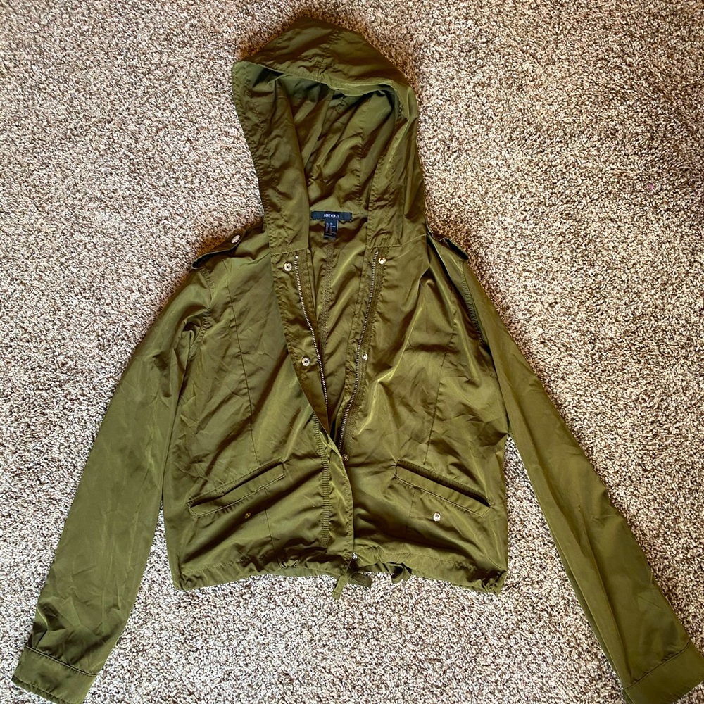 Forever 21 green jacket extra small